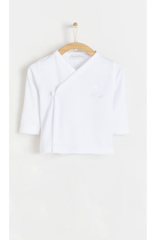 Shop Babycottons Logo Kimono & Pants Set In White