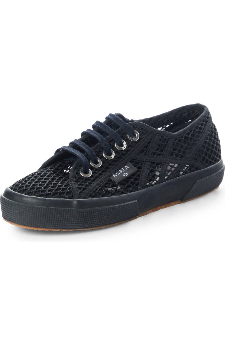 Alaïa x Superga Fishnet Lace-Up Sneaker, Main, color,