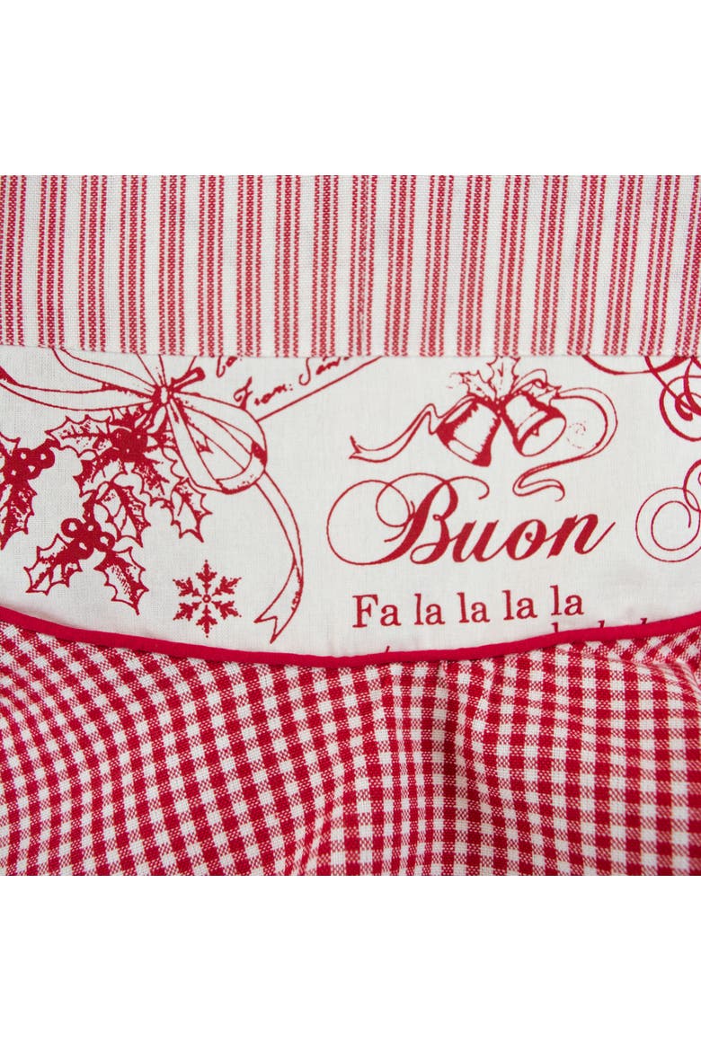 Cotton Ruffle Apron, Alternate, color, Joyeux Noel