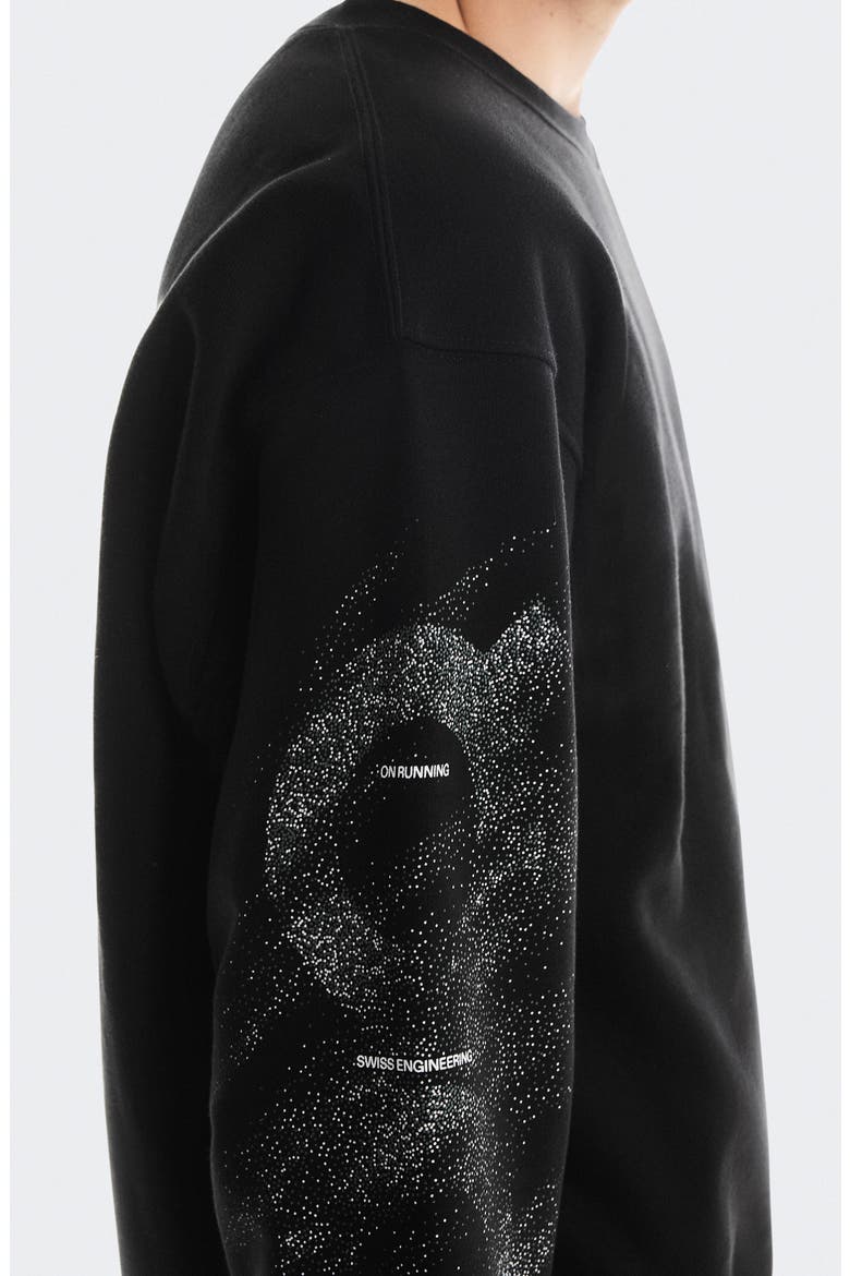 Club Crewneck Cotton Blend Sweatshirt, Alternate, color, BLACK/ OLIVE