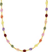 SAVVY CIE JEWELS Cubic Zirconia Station Necklace