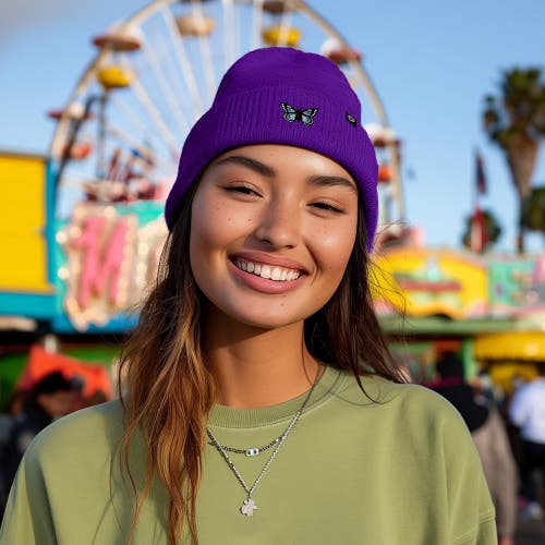 Dalix Butterfly Beanie In Purple
