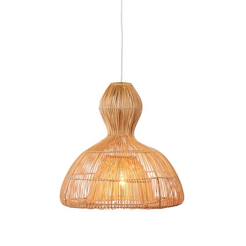 The Artisan & Company Aura Rattan Ceiling Pendant Light In Natural