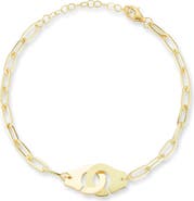 SPHERA MILANO Handcuff Charm Paper Clip Chain Anklet