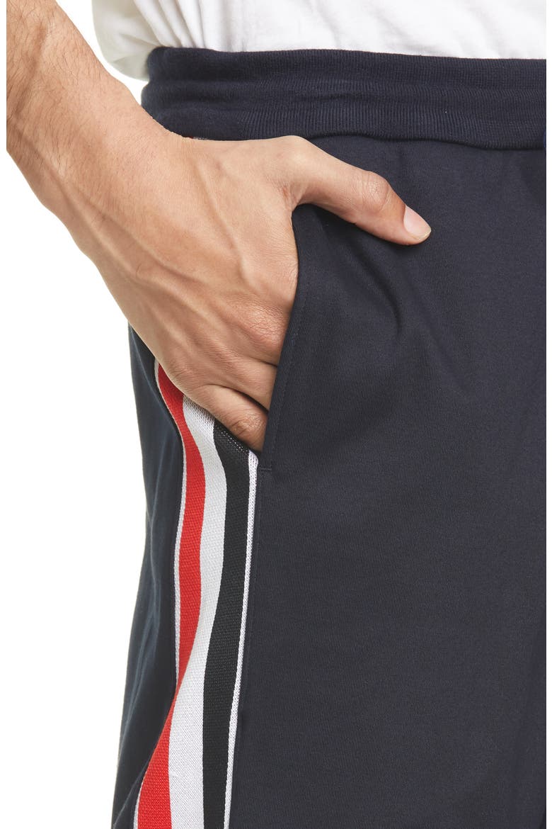 Rib Stripe Sweatpants, Alternate, color, NAVY