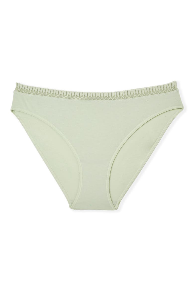 Happily Stretch Cotton High Cut Briefs, Alternate, color, ANISE