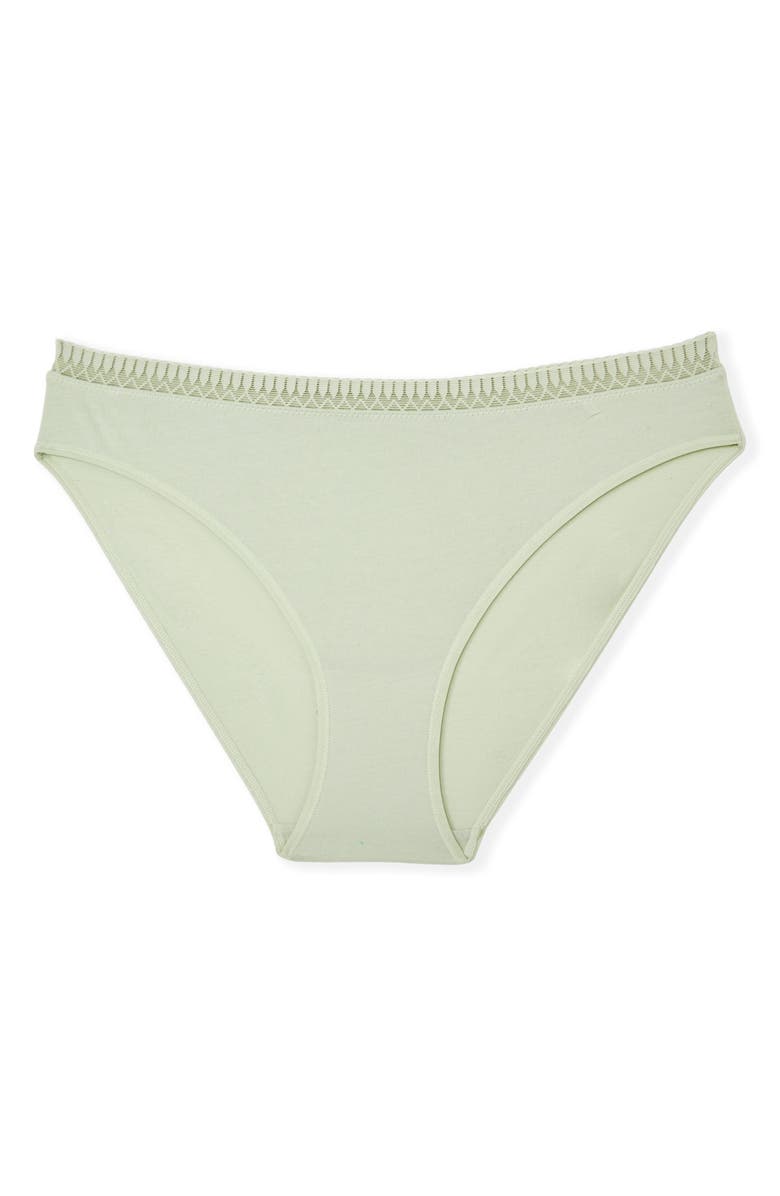 Etam Happily Stretch Cotton High Cut Briefs, Alternate, color, Anise