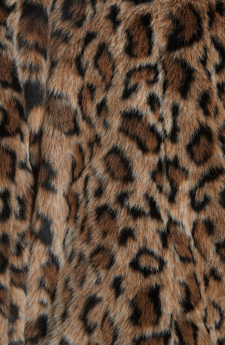Smythe Leopard Print Faux Fur Coat, Alternate, color,