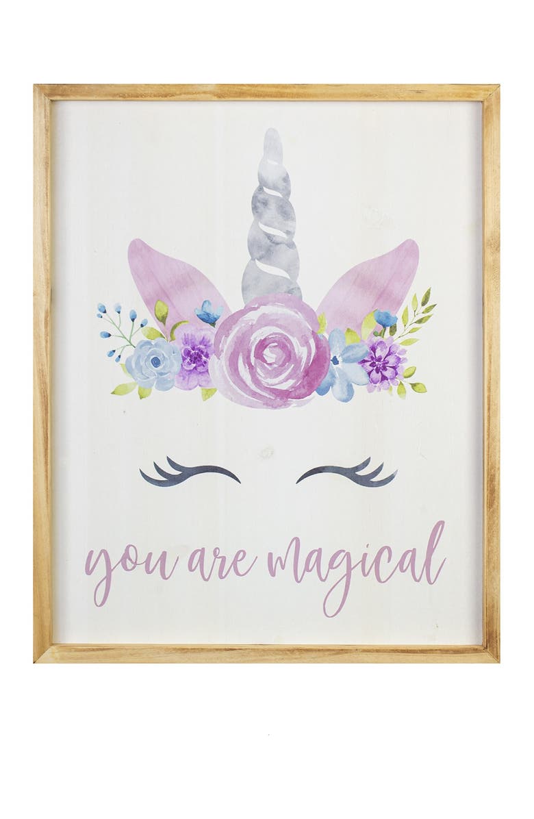 STRATTON HOME DECOR You Are Magical Unicorn Wall Art, Alternate, color, 