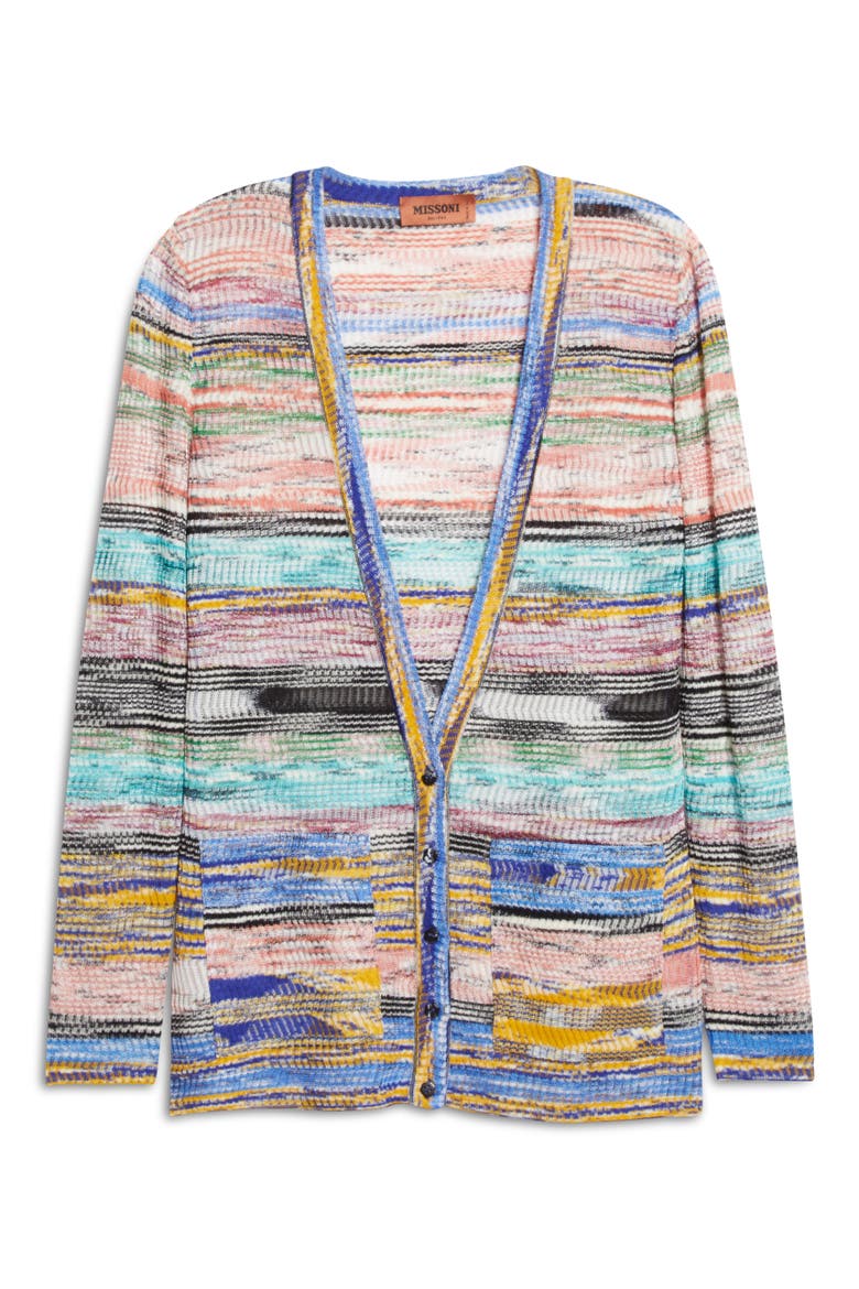 Stripe V-Neck Cardigan, Alternate, color, MULTI