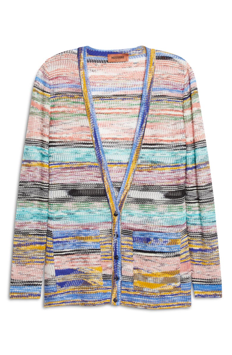 Missoni Stripe V-Neck Cardigan, Alternate, color, 