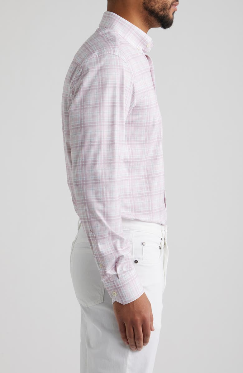 Bugatchi James OoohCotton<sup>®</sup> Plaid Button-Up Shirt, Alternate, color, Pink
