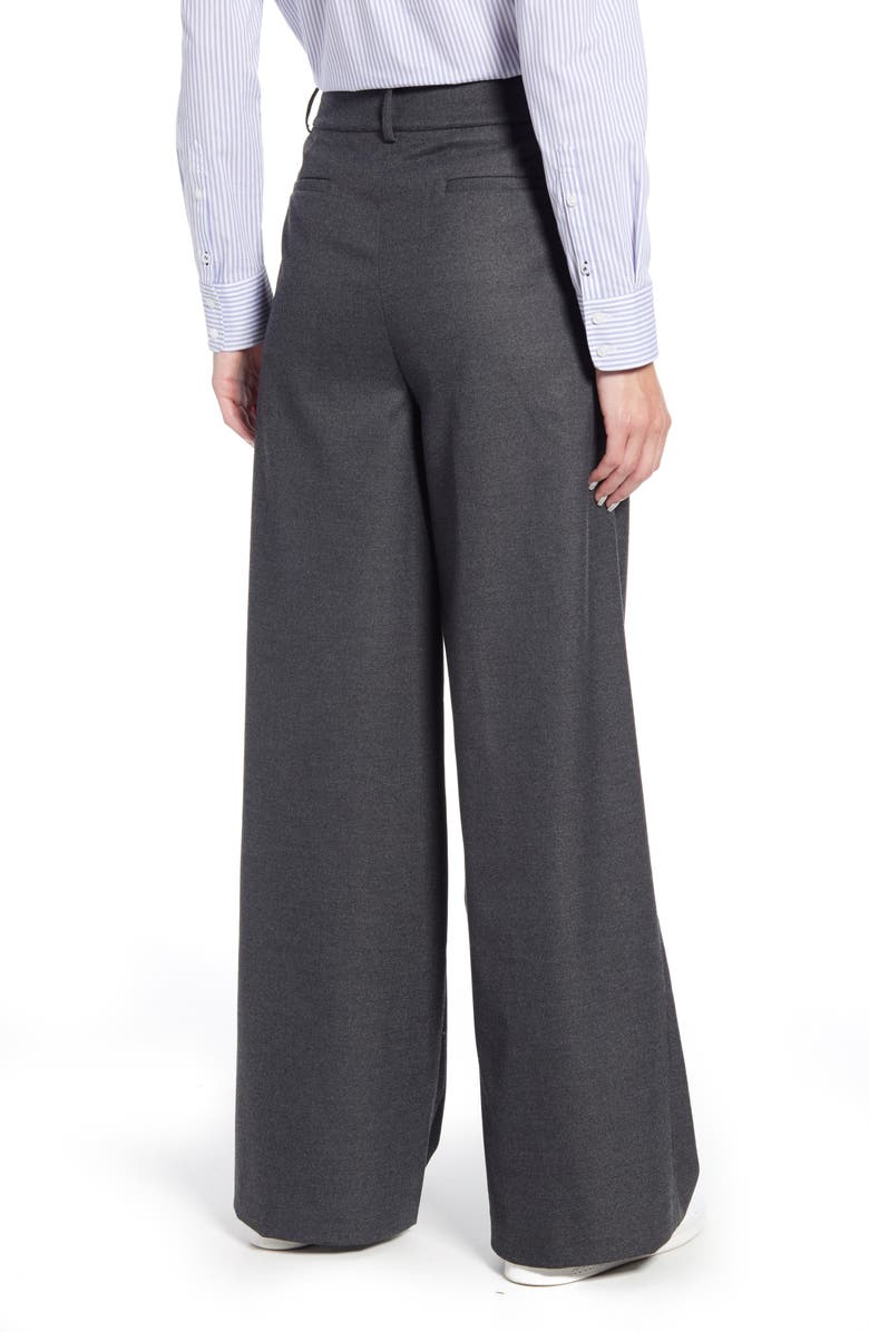 Tommy Hilfiger Flannel Wide Leg Trousers, Alternate, color, 