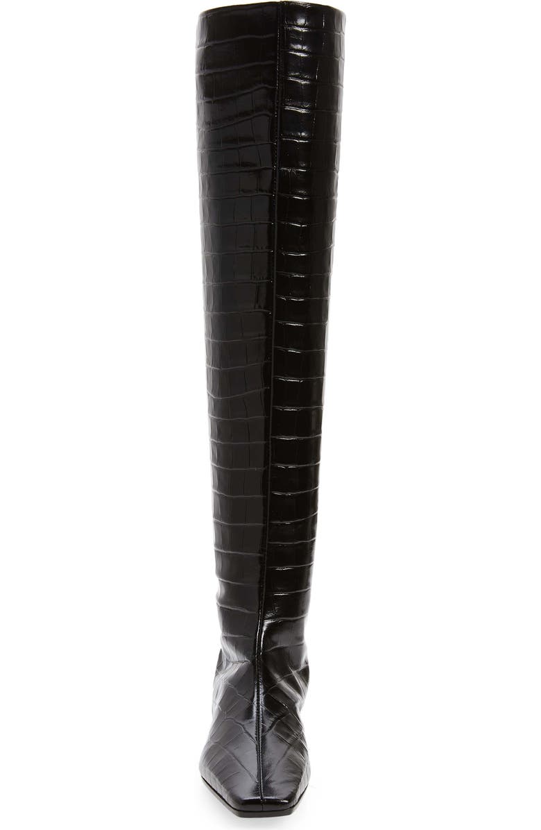 TOTEME Croc Embossed Over the Knee Boot, Alternate, color,