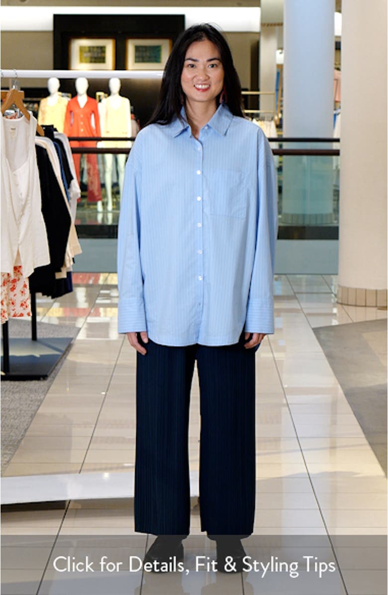 Oversize Poplin Button-Up Shirt, sales video thumbnail