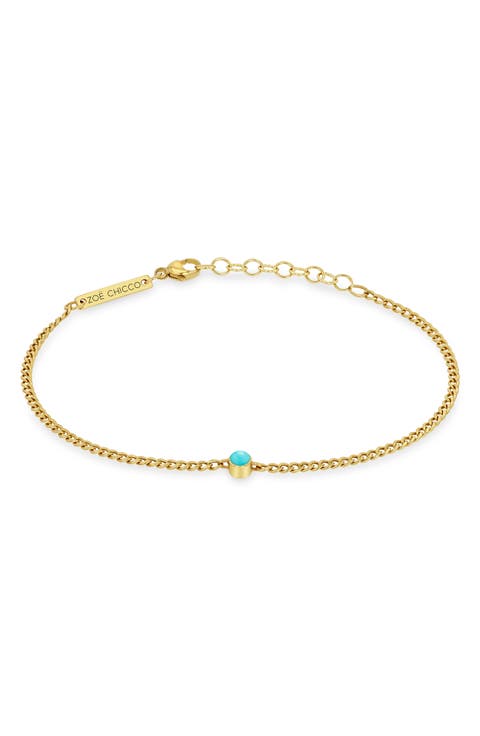 Bezel Set Turquoise Bracelet