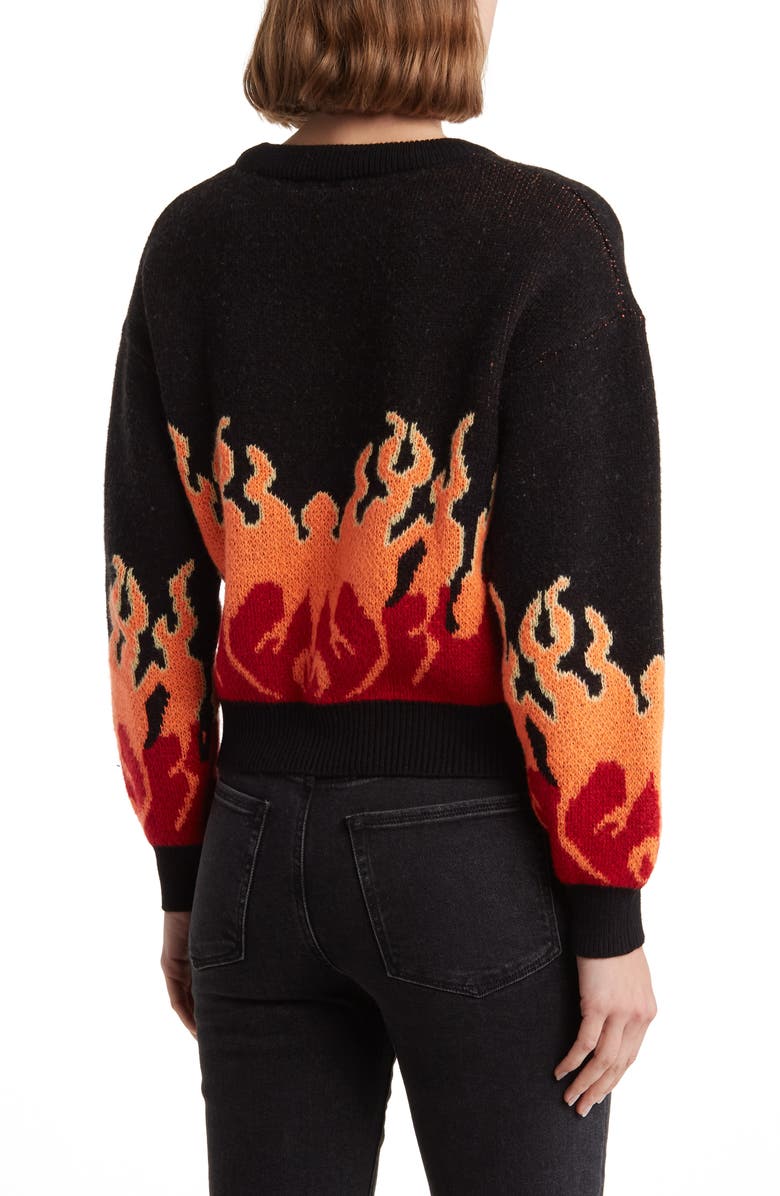 Cotton Emporium Flame Crewneck Sweater, Alternate, color, 