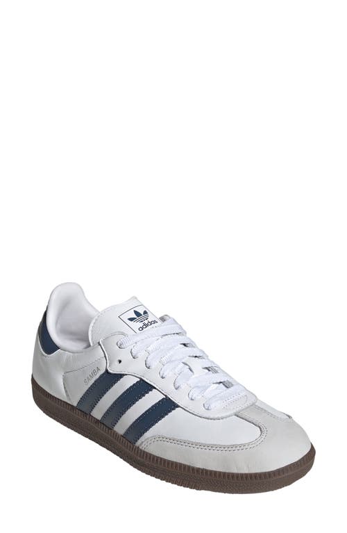 Adidas Originals Adidas Gender Inclusive Samba Sneaker In White/preloved Ink/dash Grey