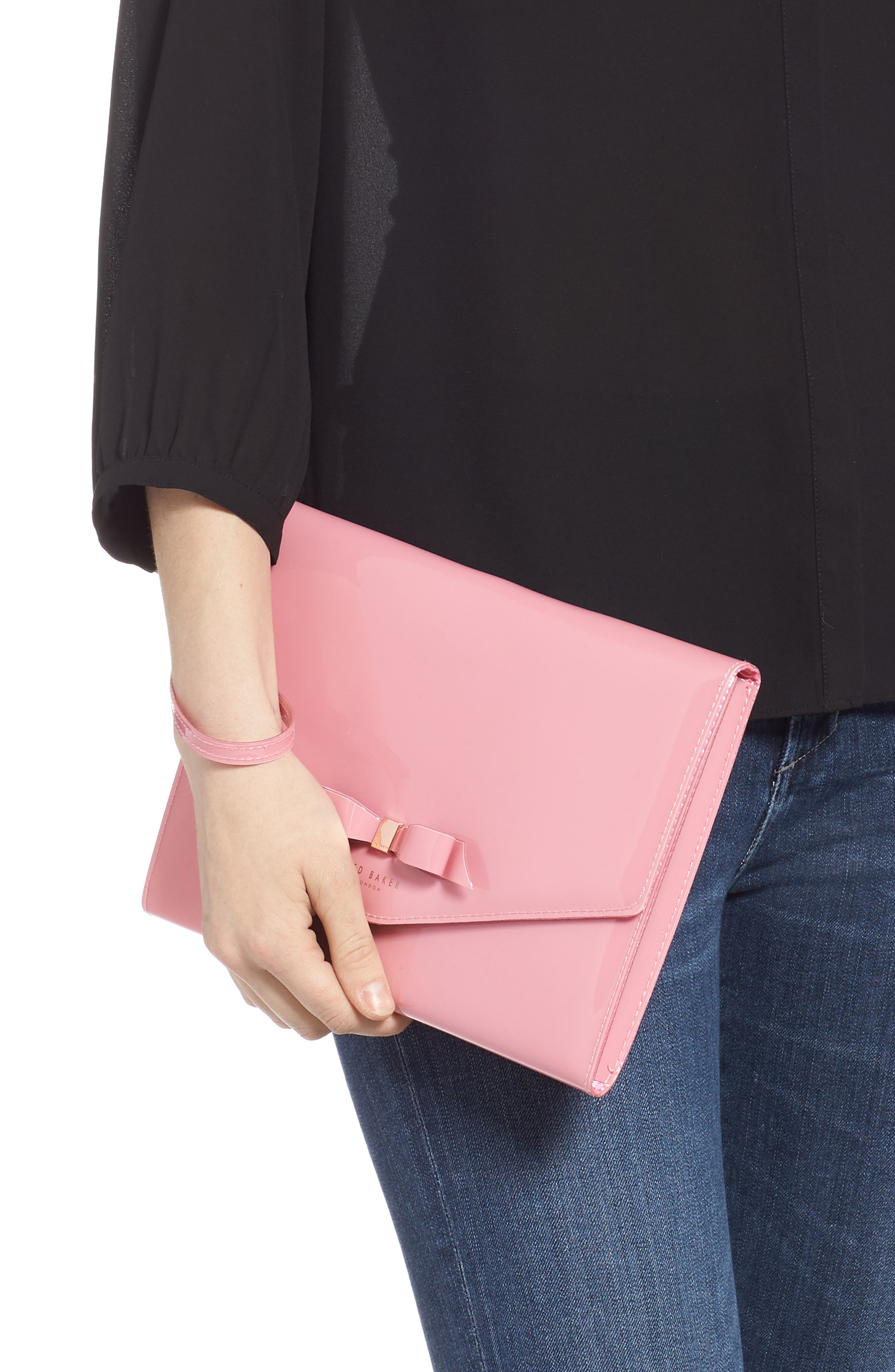 Cersei Envelope Clutch, Alternate, color, PINK