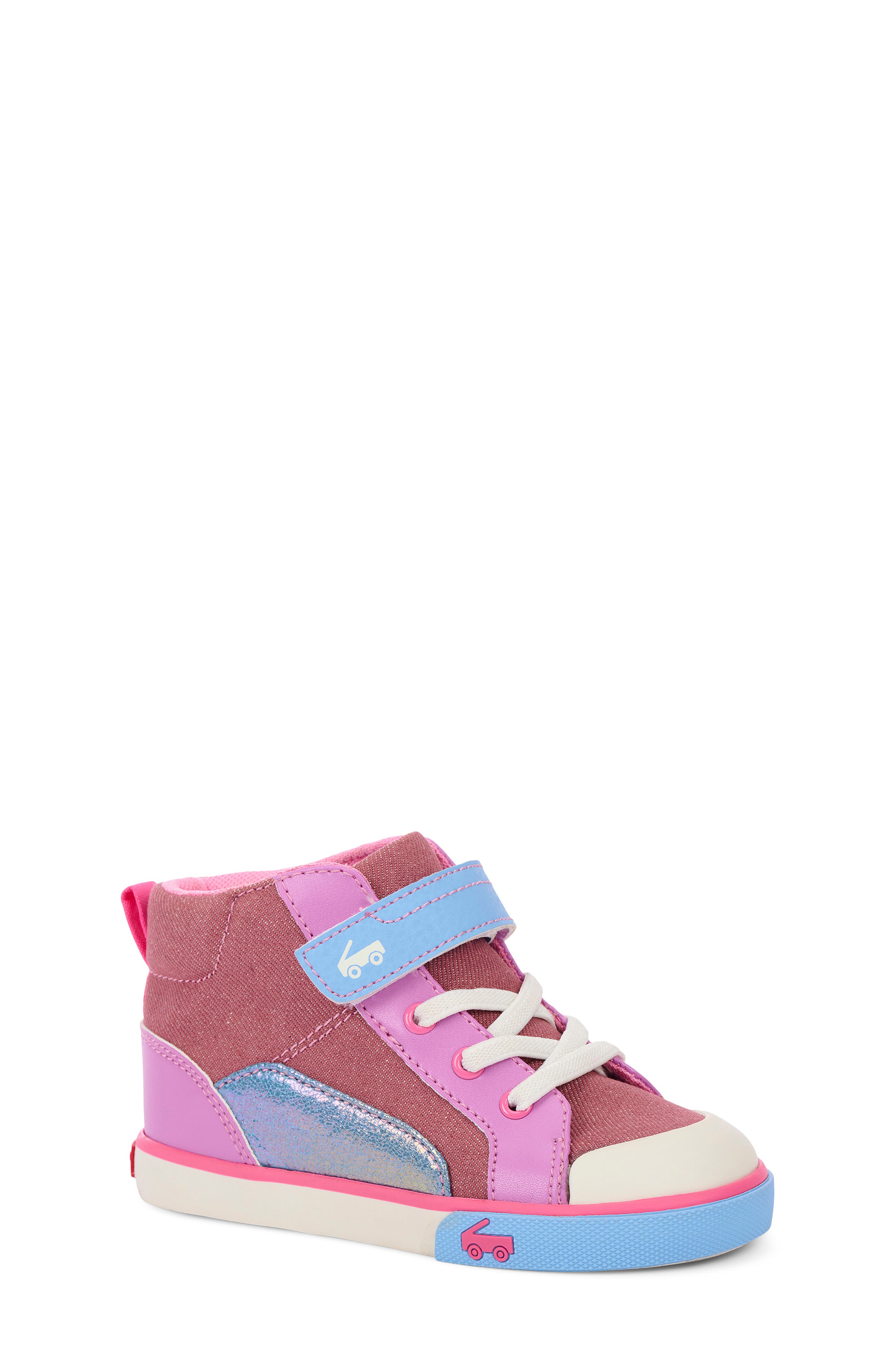 Kids' Dayton Colorblock High Top Sneaker, Main, color, BERRY