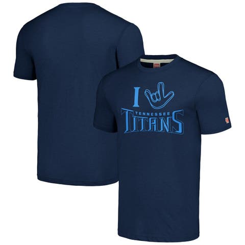 Unisex Homage  Navy Tennessee Titans The NFL ASL Collection by Love Sign Tri-Blend T-Shirt