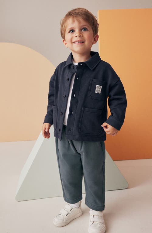 NEXT NEXT KIDS' FLEECE SHACKET & SWEATPANTS SET