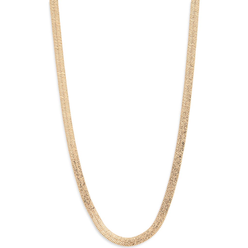 Vince Camuto Flat Snake Chain Necklace In Goldtone