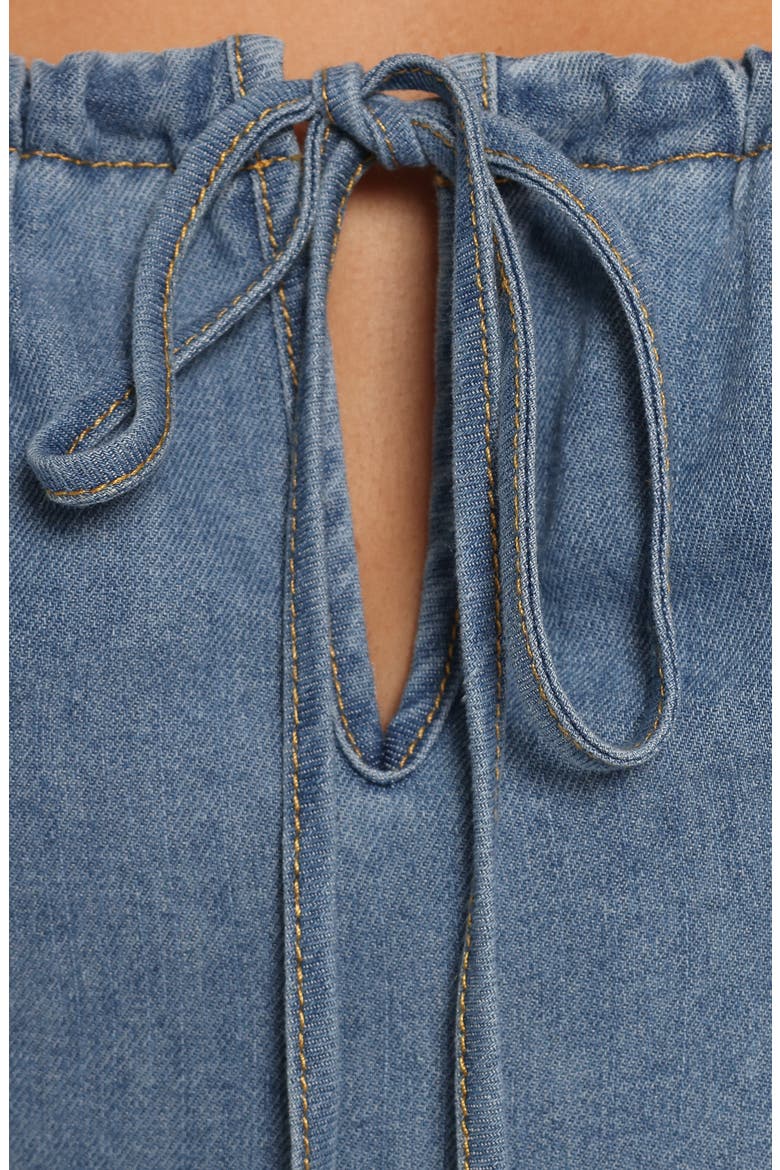 Alliah Wide Leg Denim Jumpsuit, Alternate, color, MEDIUM DENIM