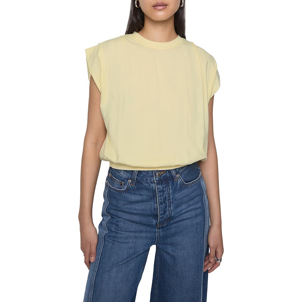 Rebecca Minkoff Holly Cap Sleeve Cotton Top In Brown