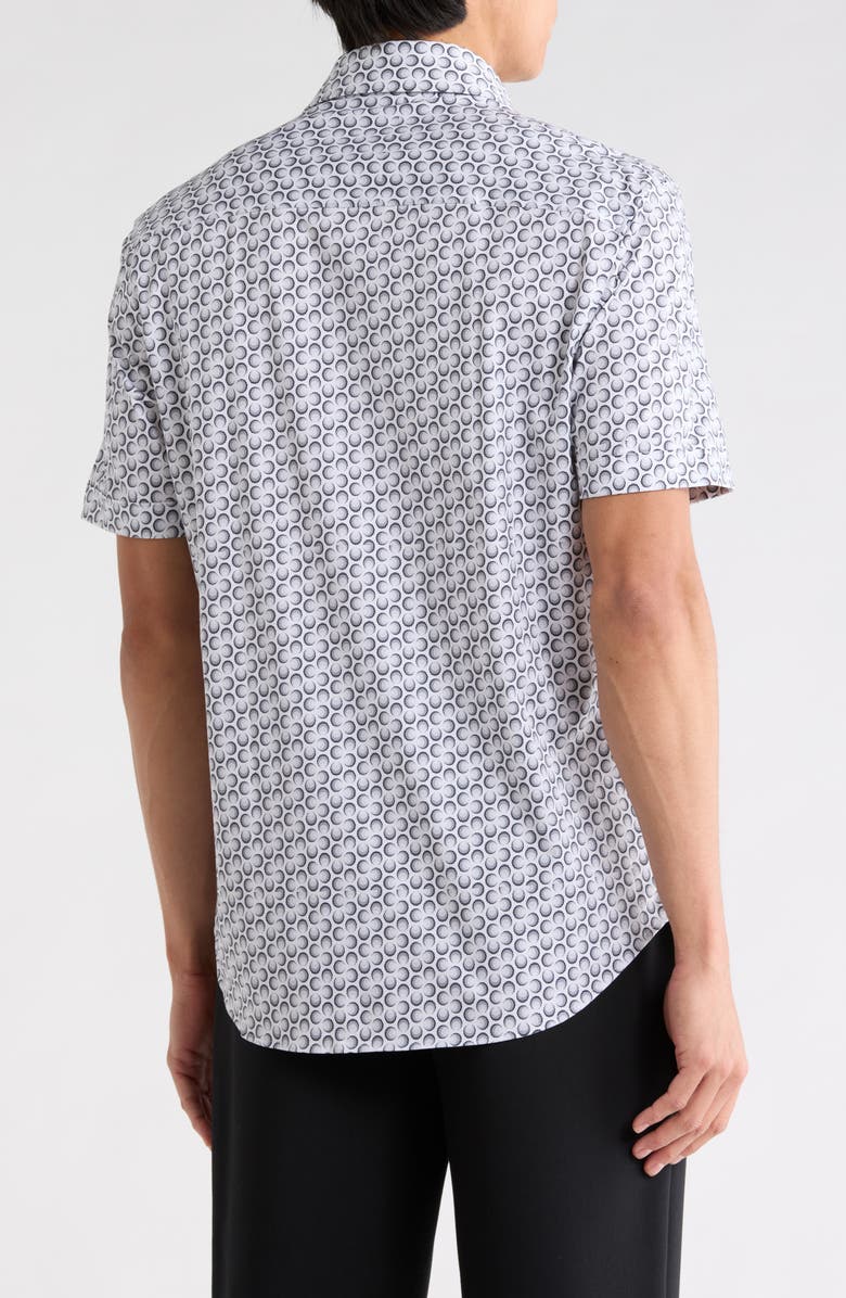Bugatchi Short Sleeve Woven T-Shirt, Alternate, color, Zinc