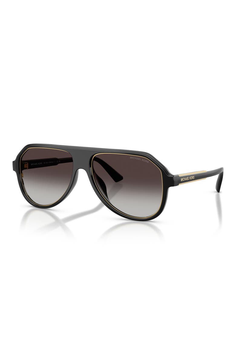 Molokai 59mm Gradient Pilot Sunglasses, Alternate, color, BLACK / GREY GRADIENT