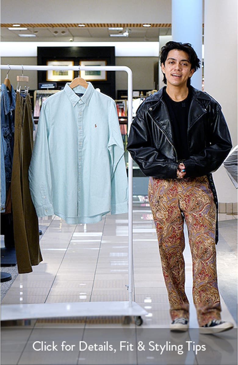 Stripe Classic Fit Oxford Button-Down Shirt, sales video thumbnail