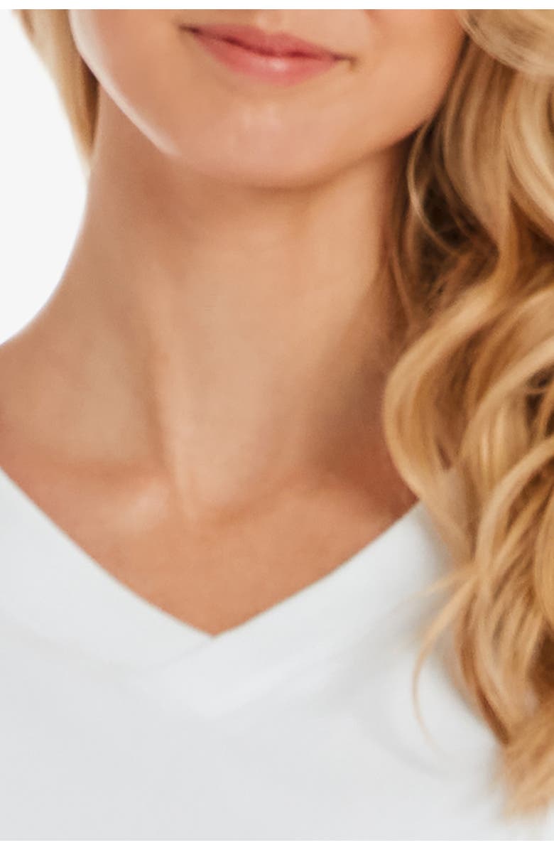 HELEN JON V-Neck Pullover, Alternate, color, White