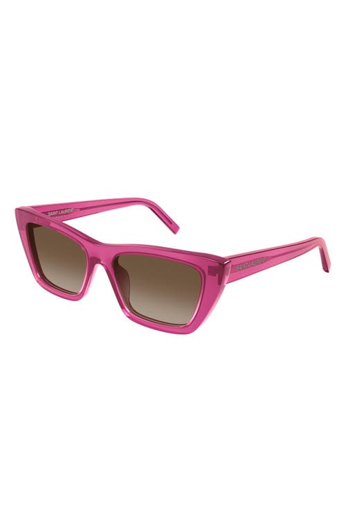 Saint Laurent Cat-eye Acetate Sunglasses In Pink
