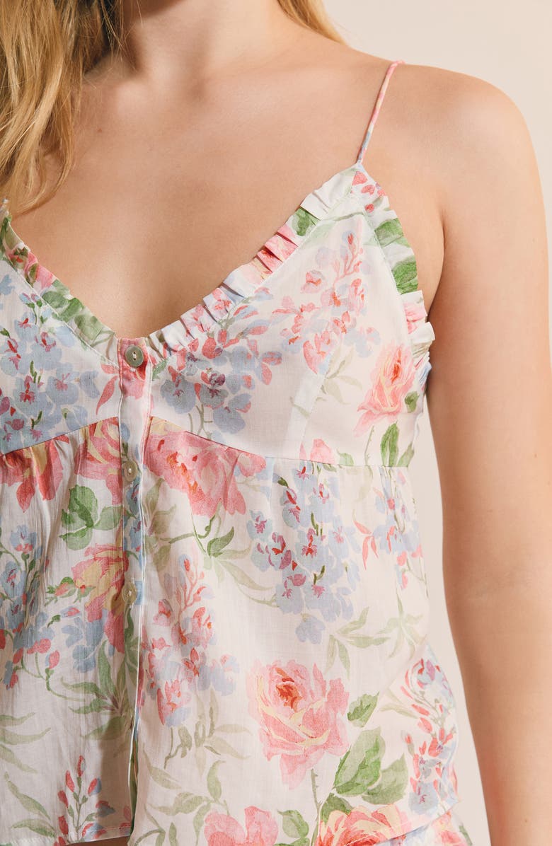 Etam Orchidee Pajama Top, Alternate, color, Ecru