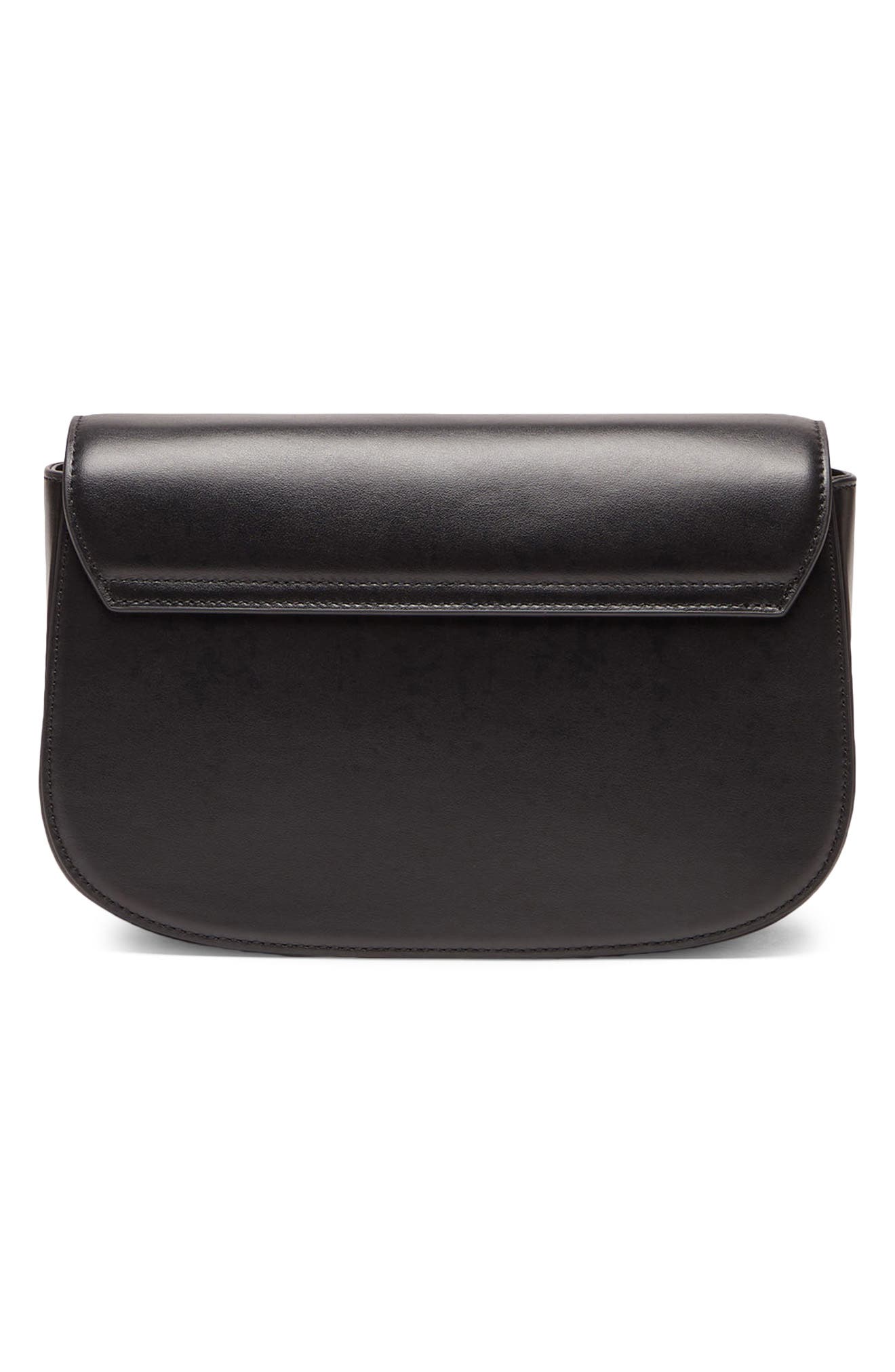 1DR Leather Shoulder Bag, Alternate, color, BLACK