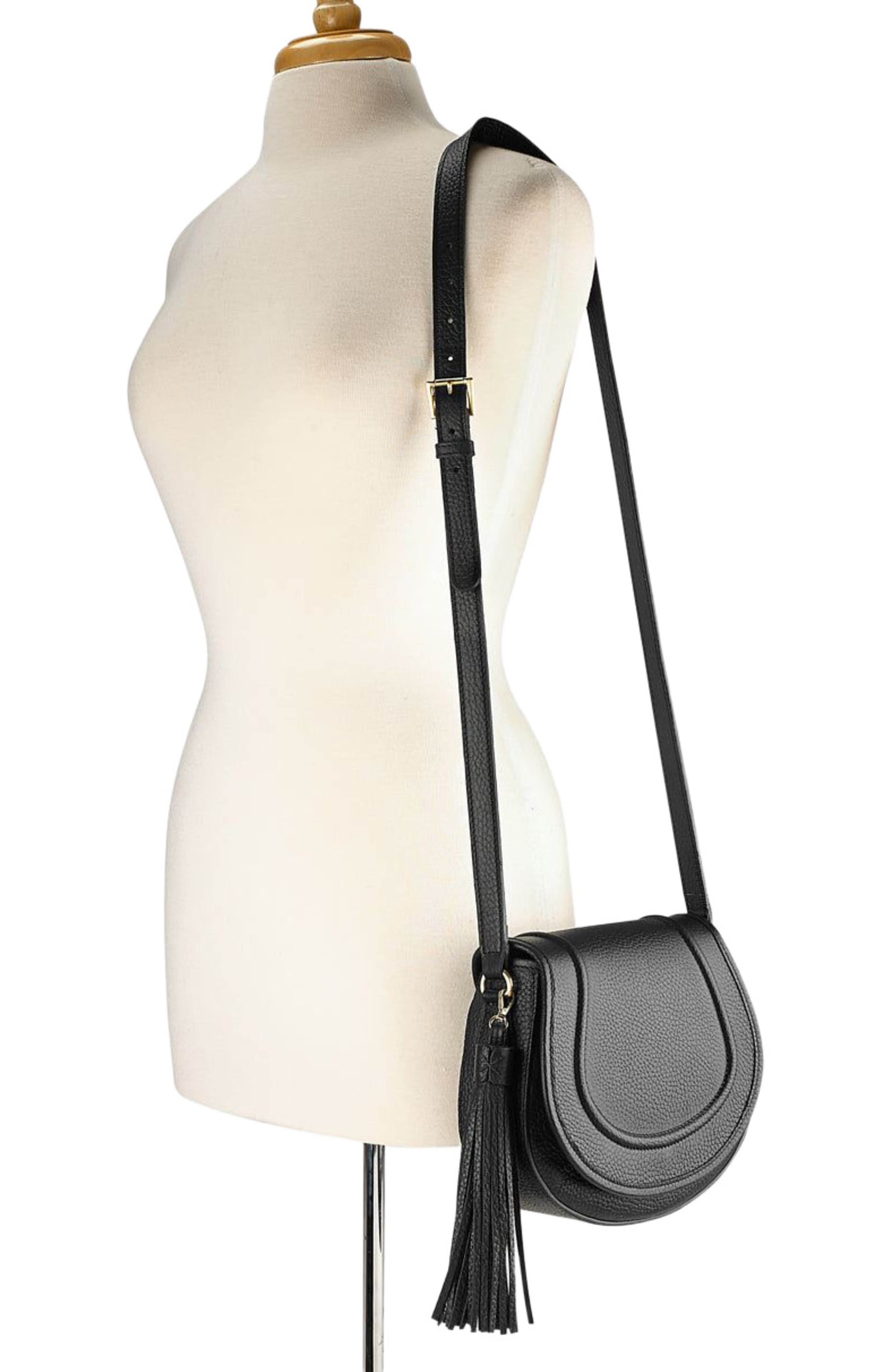 GiGi New York JENNI SADDLE BAG, Alternate, color, Black