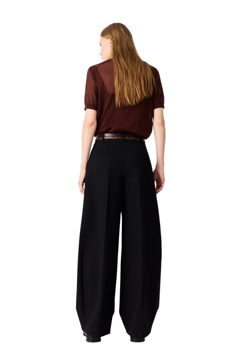Balloon suit trousers, Alternate, color, Black