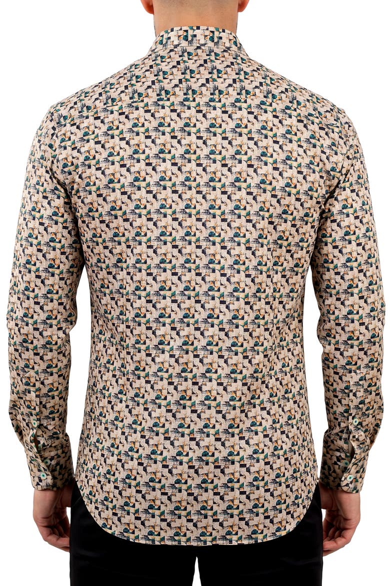 Einstein Contemporary Fit Button-Up Shirt, Alternate, color, BLUE