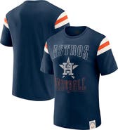 Darius Rucker Collection by Fanatics Men's Darius Rucker Collection by Fanatics Navy Houston Astros Distressed Sleeve Stripe T-Shirt