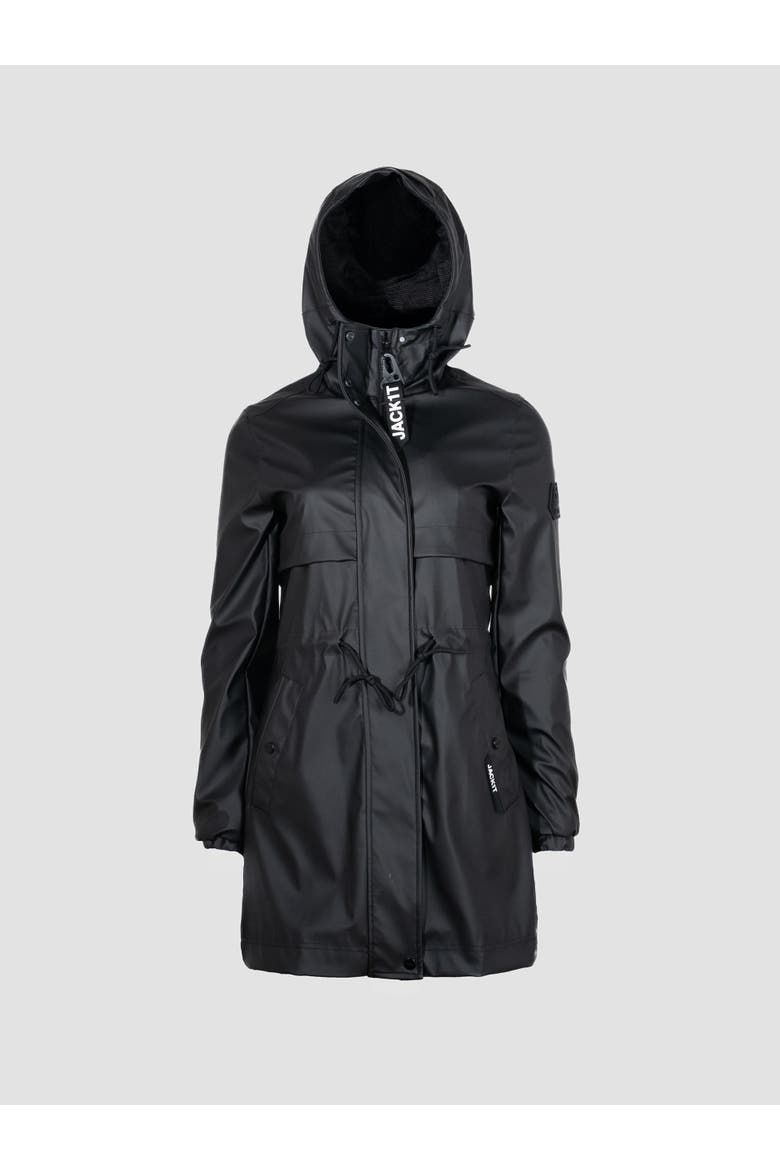 Aurora Cape Raincoat, Alternate, color, Black
