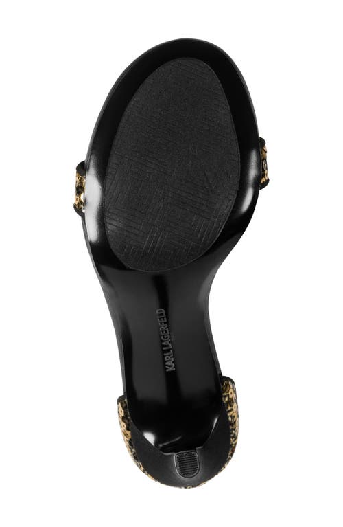 Karl Lagerfeld Paris Kenz Sequin Ankle Strap Sandal In Multi