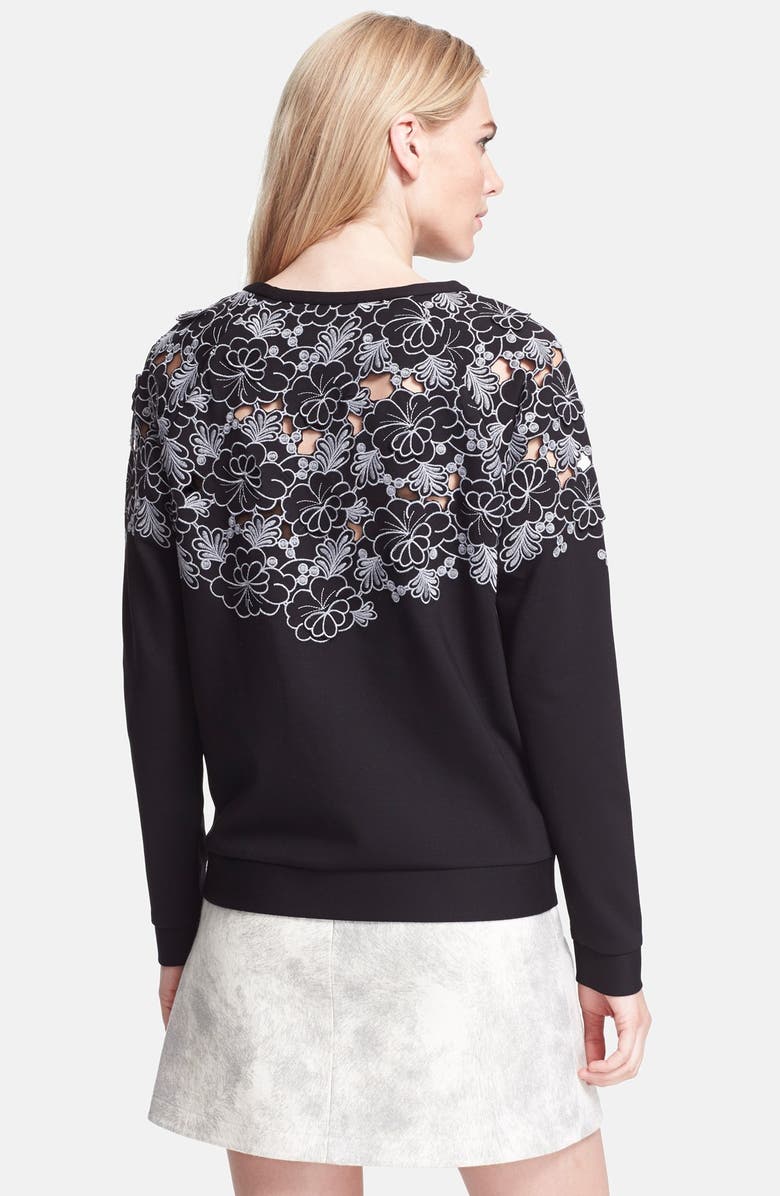 Tibi 'Blossom' Embroidered Cutout Detail Top, Alternate, color,