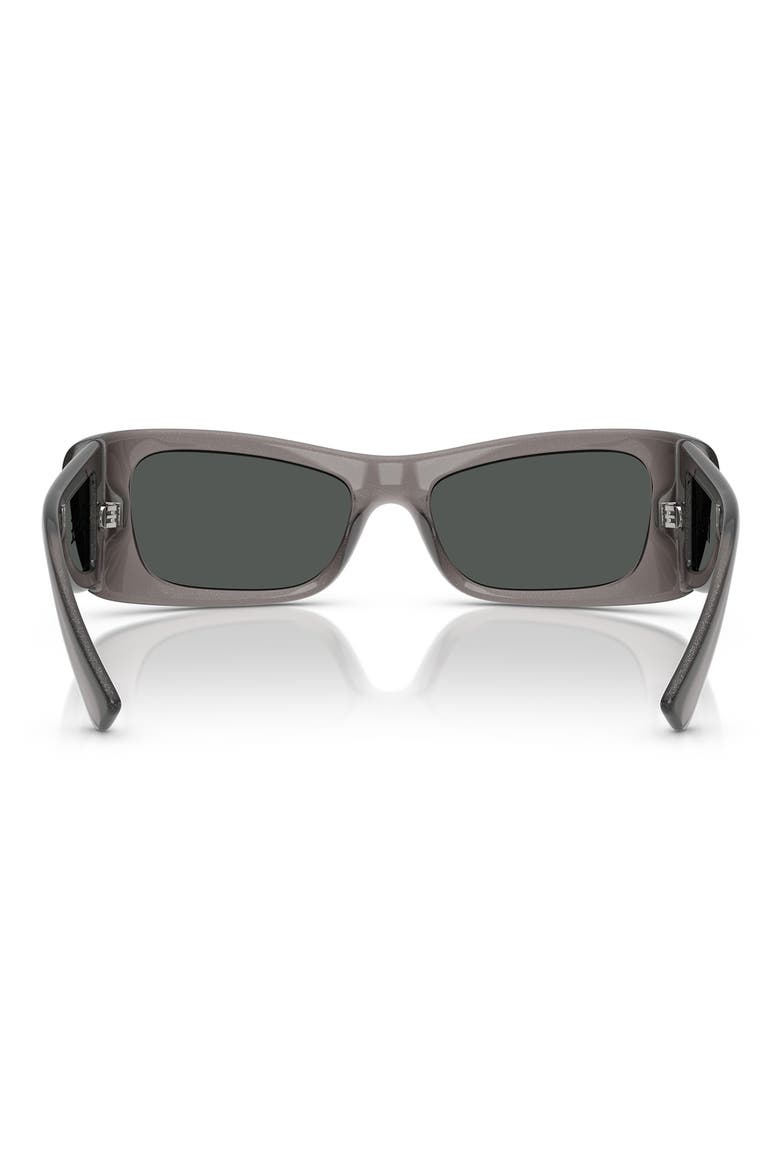 54mm Pillow Sunglasses, Alternate, color, GREY GLITTER TRANSPARENT