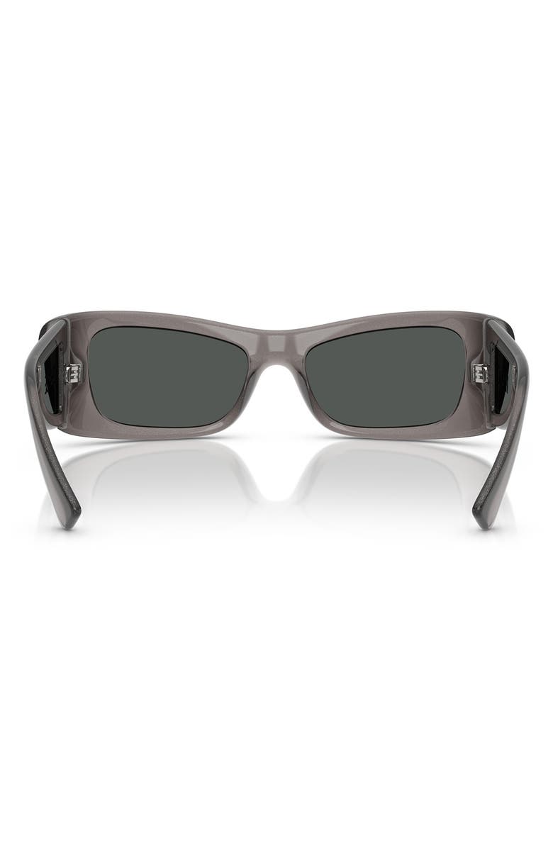 Versace 54mm Pillow Sunglasses, Alternate, color, Grey Glitter Transparent