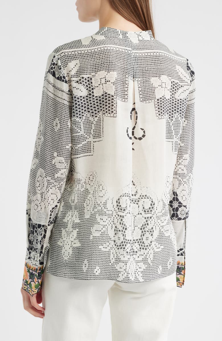 KOBI HALPERIN Eloise Woven Silk Shirt, Alternate, color, 