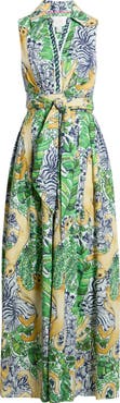 Lilly Pulitzer® Marria Mixed Print Sleeveless Stretch Cotton Shirtdress