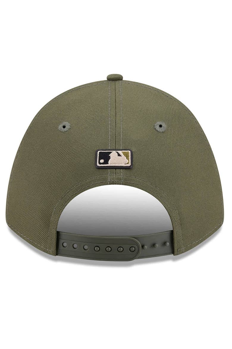 Youth New Era Olive San Francisco Giants 2026 Armed Forces Day 9FORTY M-Crown Adjustable Hat, Alternate, color, Olive