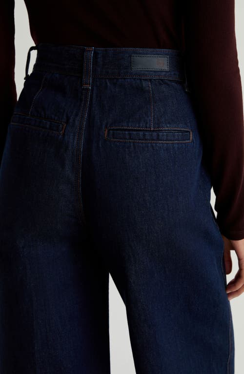 Ag Deven Ultra High Waist Wide Leg Trouser Jeans In Blue