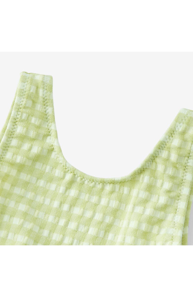 Milkbarn Ballet Skirt Swimsuit, Alternate, color, Green Gingham